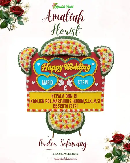 Papan Bunga Pernikahan Montor
